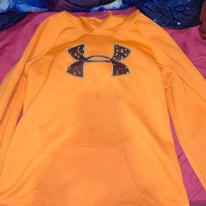 Orange under armor sweatshirt